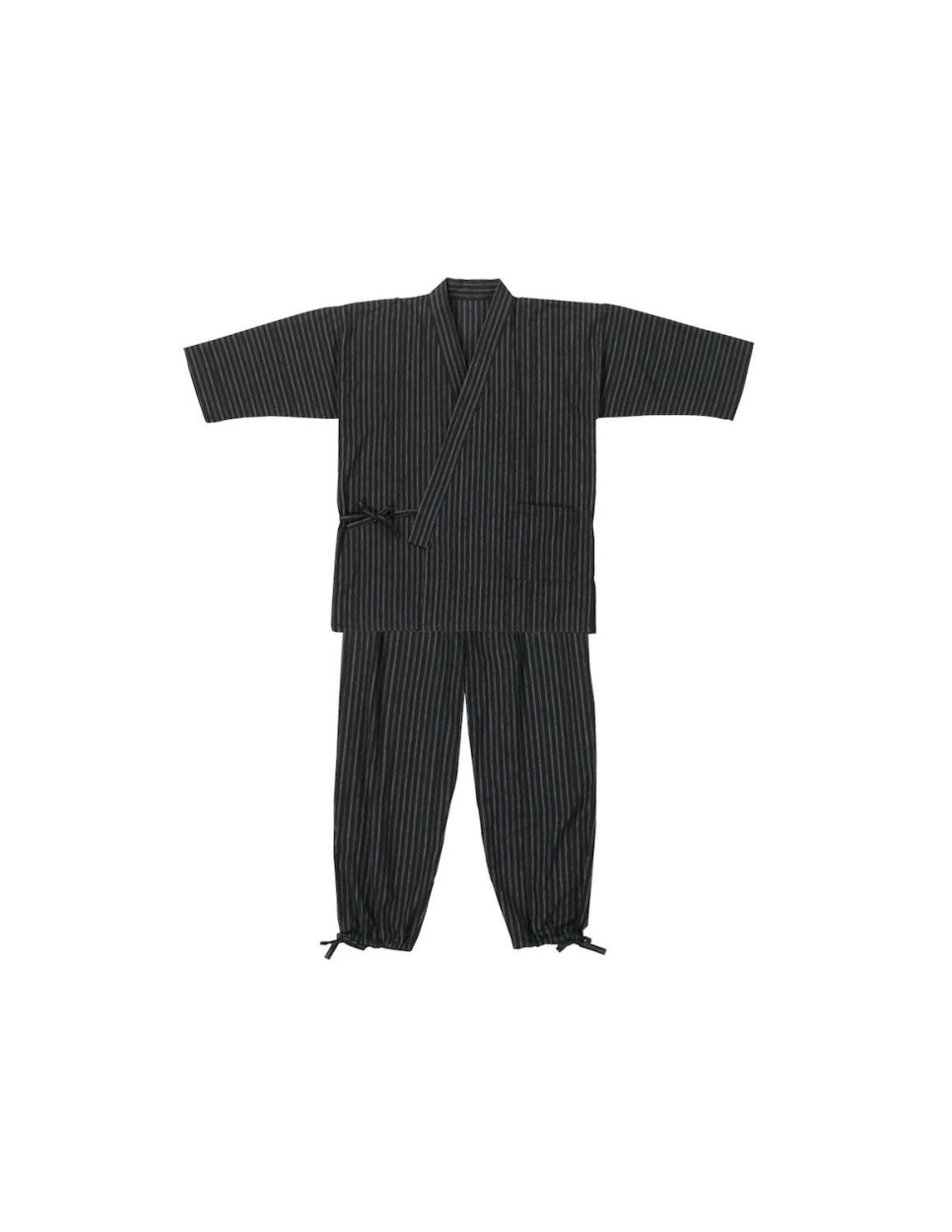 大きいサイズ 男性用作務衣 メンズ ブラック Mc.S.P (エムシーエスピー) しじら 3L 4L 5L 6L 7L  カジュアル 黒 春 夏 秋 |  | 01