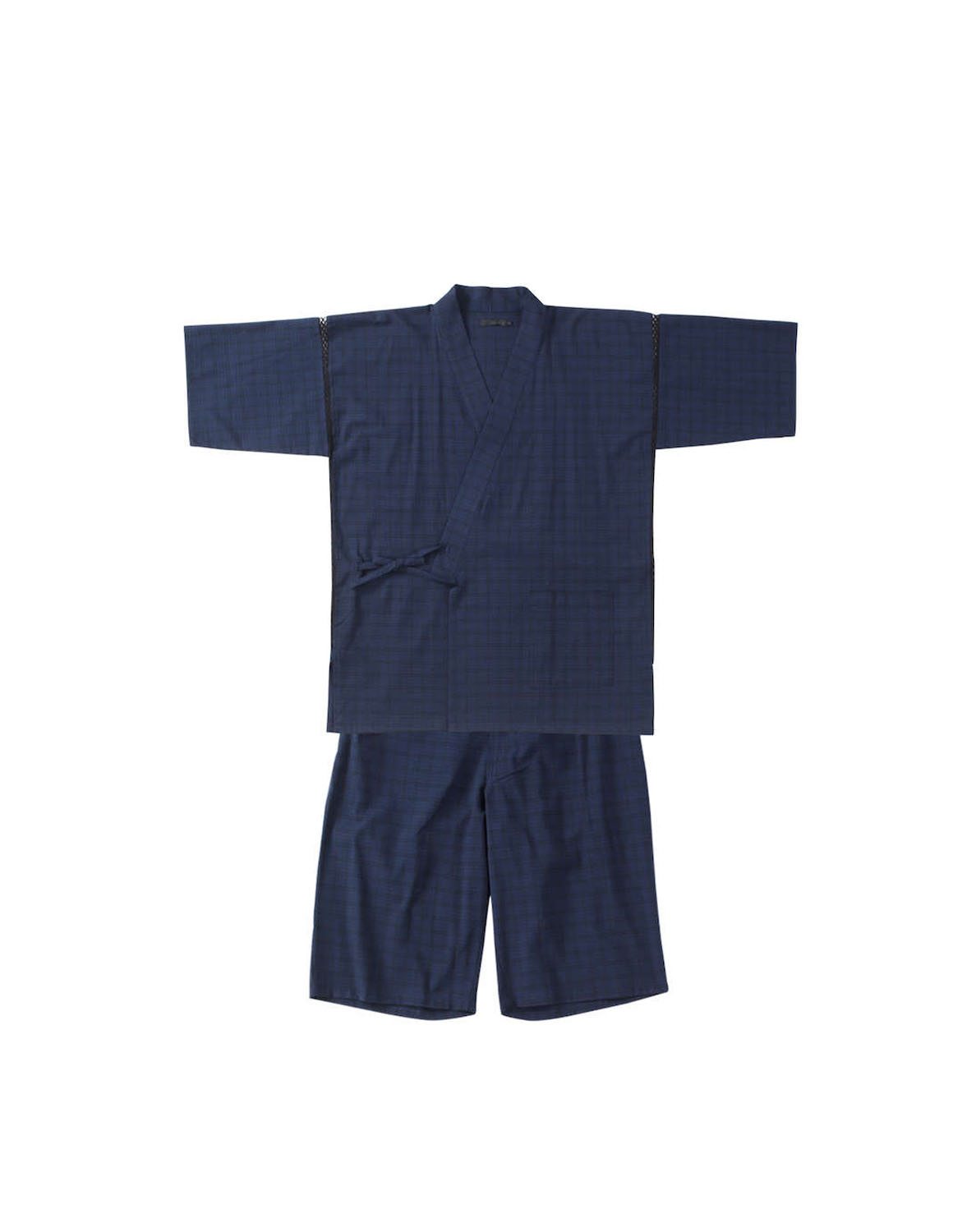 大きいサイズ 甚平 メンズ 3L 4L 5L 6L 7L カジュアル 春 夏 秋 パジャマ ルームウェアしじら無地調格子 父の日 ギフト 白 紺 黒 |  | 02