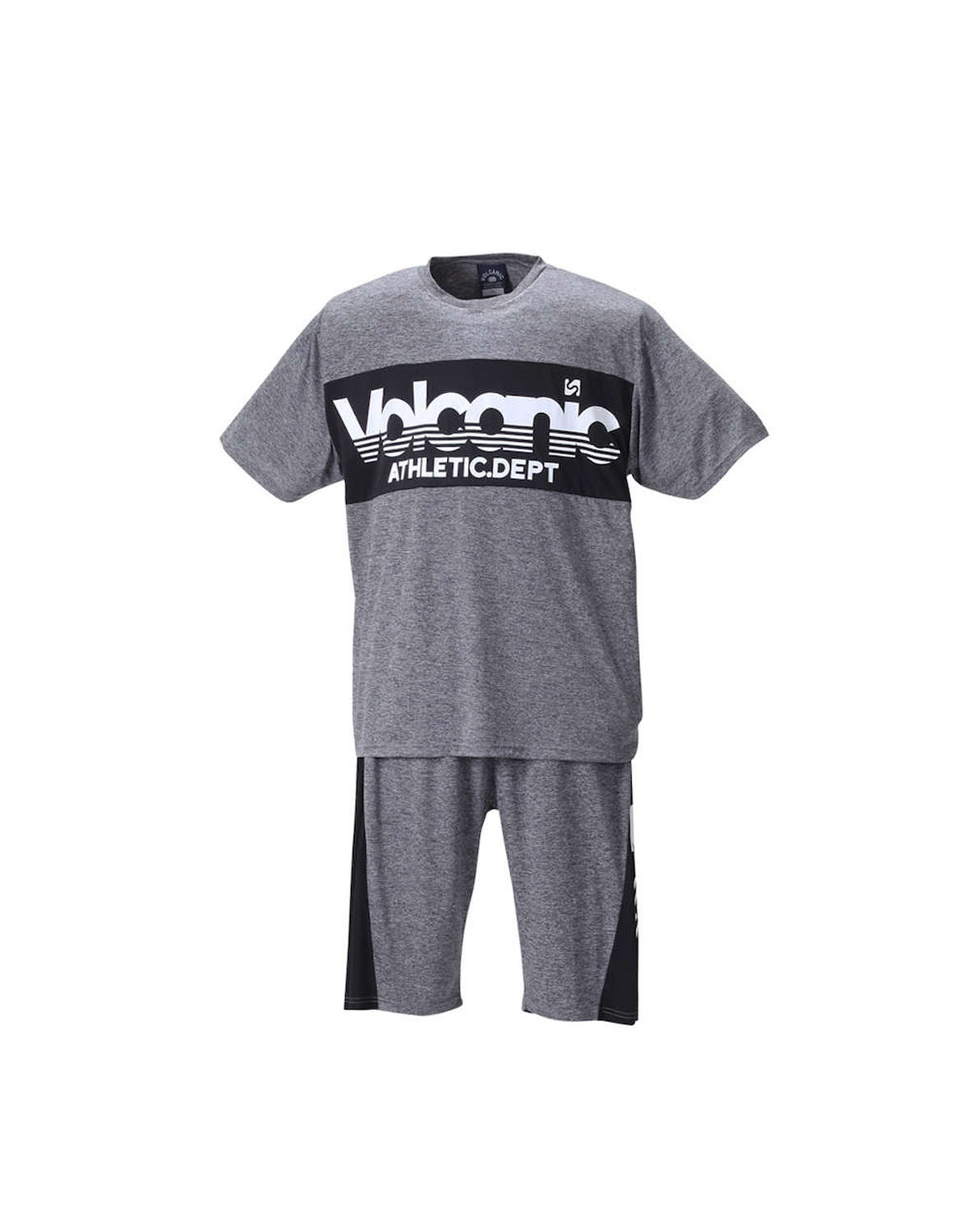 大きいサイズ 半袖 Tシャツ カットソー メンズ ハーフパンツ 上下セット 3L 4L 5L 6L カジュアル 春 夏 秋 切替 吸水速乾 UVカット スポーツ 灰色 黒 |  | 01