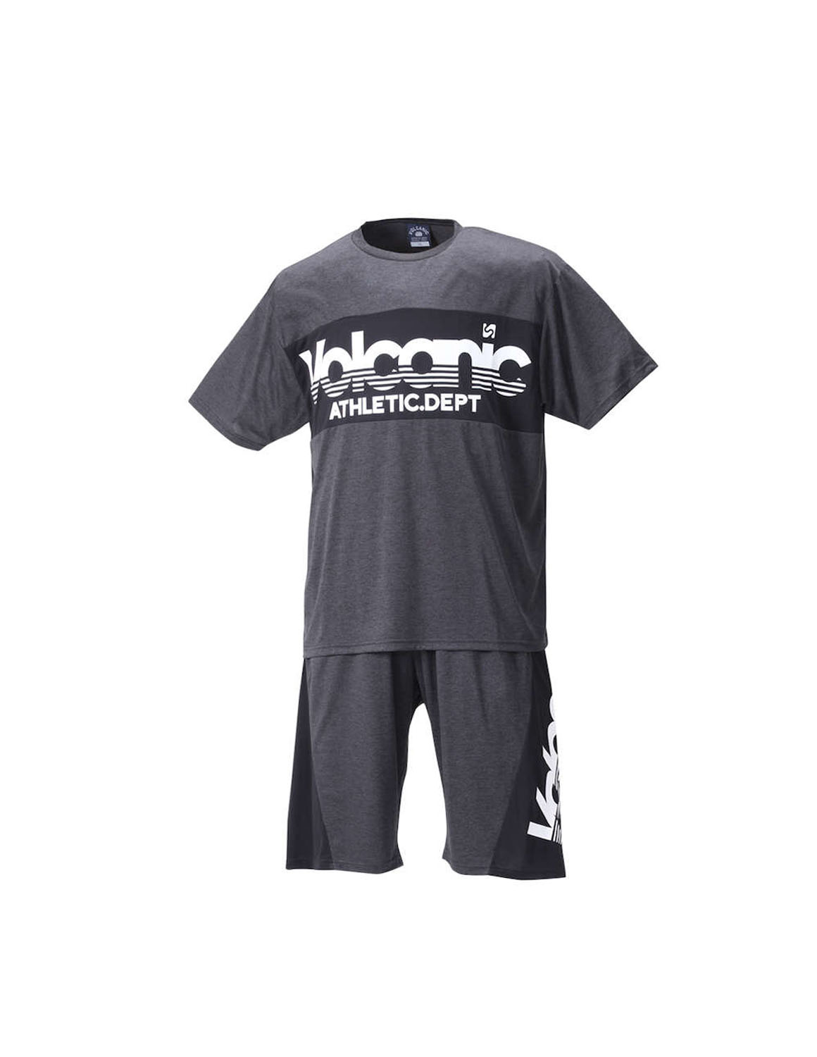 大きいサイズ 半袖 Tシャツ カットソー メンズ ハーフパンツ 上下セット 3L 4L 5L 6L カジュアル 春 夏 秋 切替 吸水速乾 UVカット スポーツ 灰色 黒 |  | 02