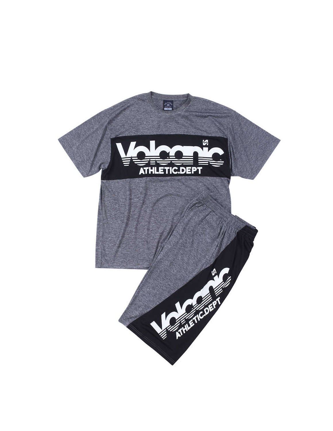 大きいサイズ 半袖 Tシャツ カットソー メンズ ハーフパンツ 上下セット 3L 4L 5L 6L カジュアル 春 夏 秋 切替 吸水速乾 UVカット スポーツ 灰色 黒 |  | 03