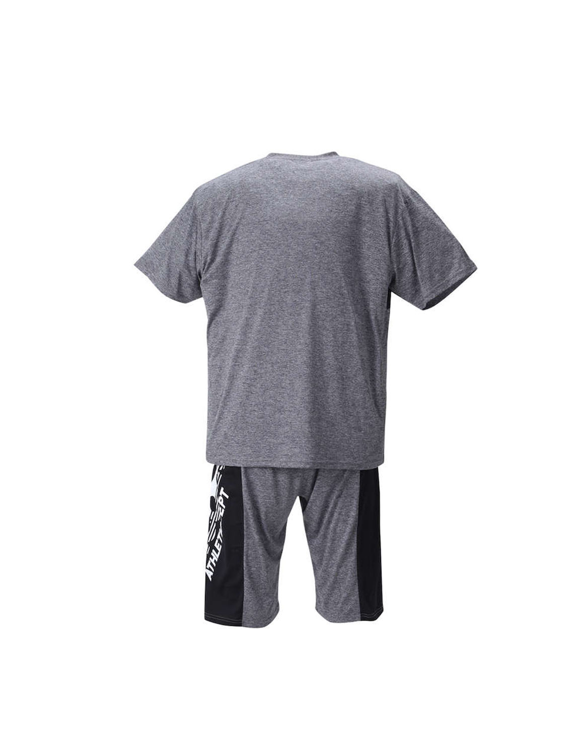 大きいサイズ 半袖 Tシャツ カットソー メンズ ハーフパンツ 上下セット 3L 4L 5L 6L カジュアル 春 夏 秋 切替 吸水速乾 UVカット スポーツ 灰色 黒 |  | 08