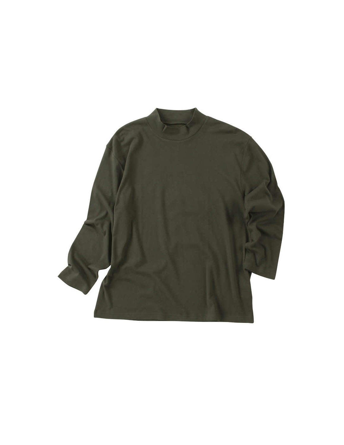 大きいサイズ 長袖 ロンT カットソー メンズ 起毛 ハイネック オーガニックコットン100% 3L 4L 5L 6L 7L 8L カーキ グレー 緑 春 秋 冬 |  | 01