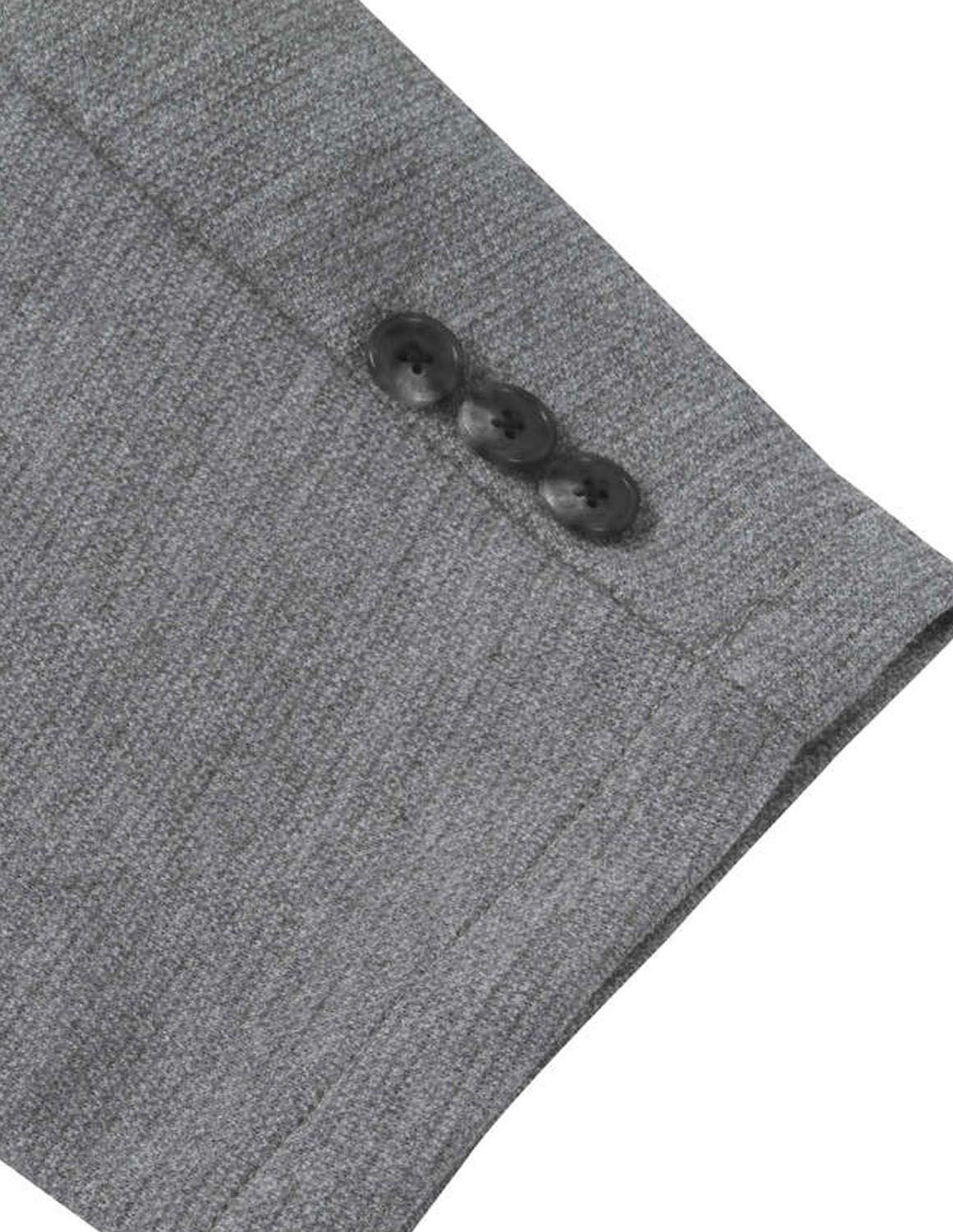 大きいサイズ テーラード ブレザー メンズ   裏ボーダー カット ジャケット 胸・サイドポケット ハンガーループ 3L 4L 5L 6L 7L 8L カジュアル 灰色 黒 春 秋 冬 |  | 04