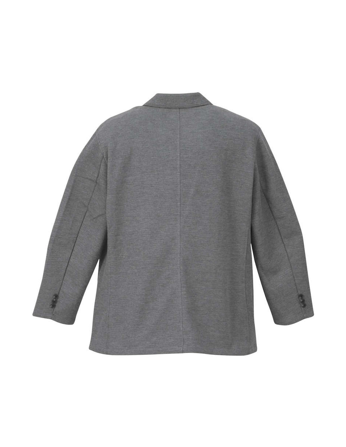 大きいサイズ テーラード ブレザー メンズ   裏ボーダー カット ジャケット 胸・サイドポケット ハンガーループ 3L 4L 5L 6L 7L 8L カジュアル 灰色 黒 春 秋 冬 |  | 08