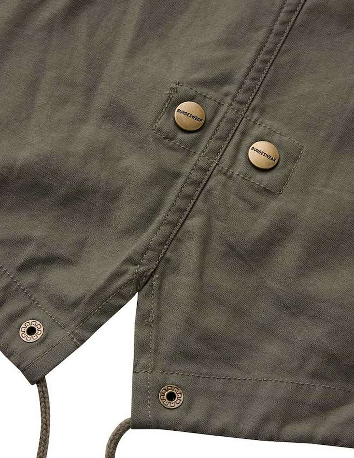 大きいサイズ ミリタリーコート メンズ  BUNDESWEAR (ブンデスウエアー) M-51 スタンドカラー ツイル モッズコート 3L 4L 5L 6L 8L  カジュアル 緑 黒 春 秋 冬 |  | 09