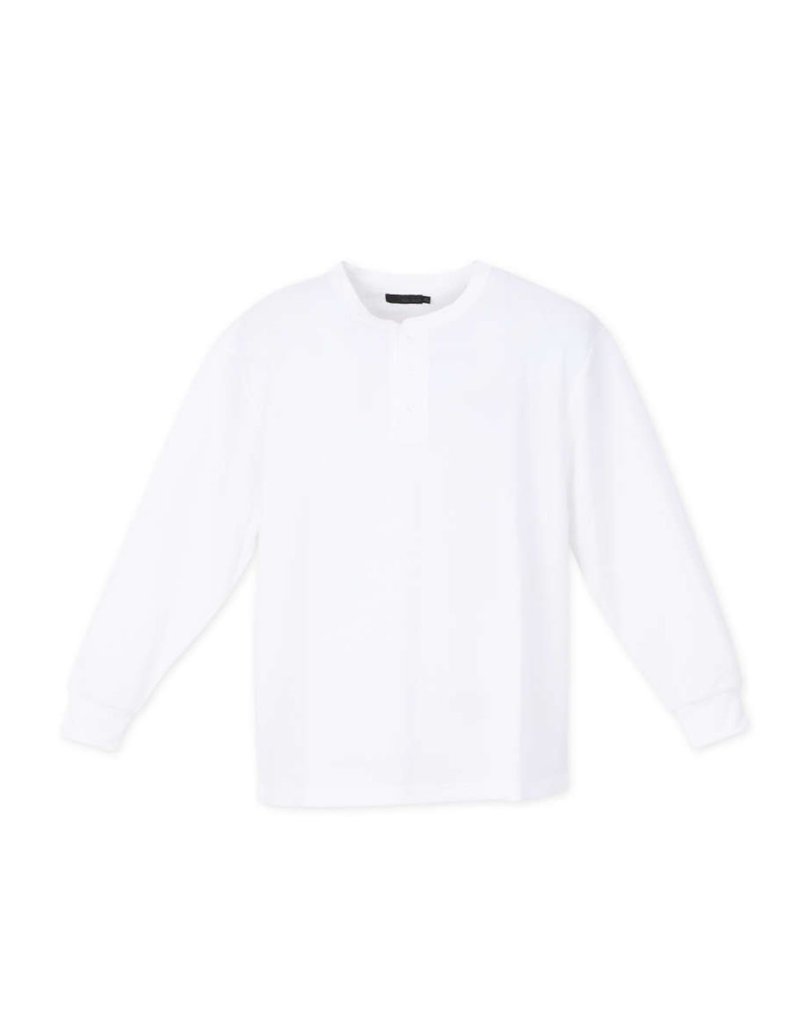 大きいサイズ 長袖Tシャツ メンズ ヘンリーネック  ワッフル生地 デオドランテープ 消臭 抗菌 袖口リブ 3L 4L 5L 6L 7L 8L カジュアル 白 灰色 黒 春 秋 冬 |  | 01