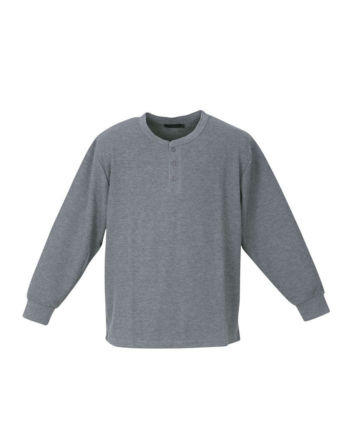 大きいサイズ 長袖Tシャツ メンズ ヘンリーネック  ワッフル生地 デオドランテープ 消臭 抗菌 袖口リブ 3L 4L 5L 6L 7L 8L カジュアル 白 灰色 黒 春 秋 冬 |  | 02