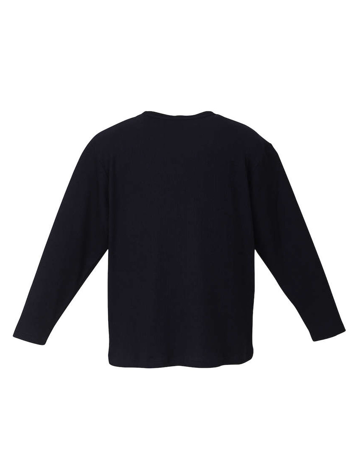 大きいサイズ 長袖Tシャツ カットソー メンズ Yヘンリー  裏起毛 フェイクレイヤード 3L 4L 5L 6L 7L 8L カジュアル 灰色 紺 春 秋 冬 |  | 04