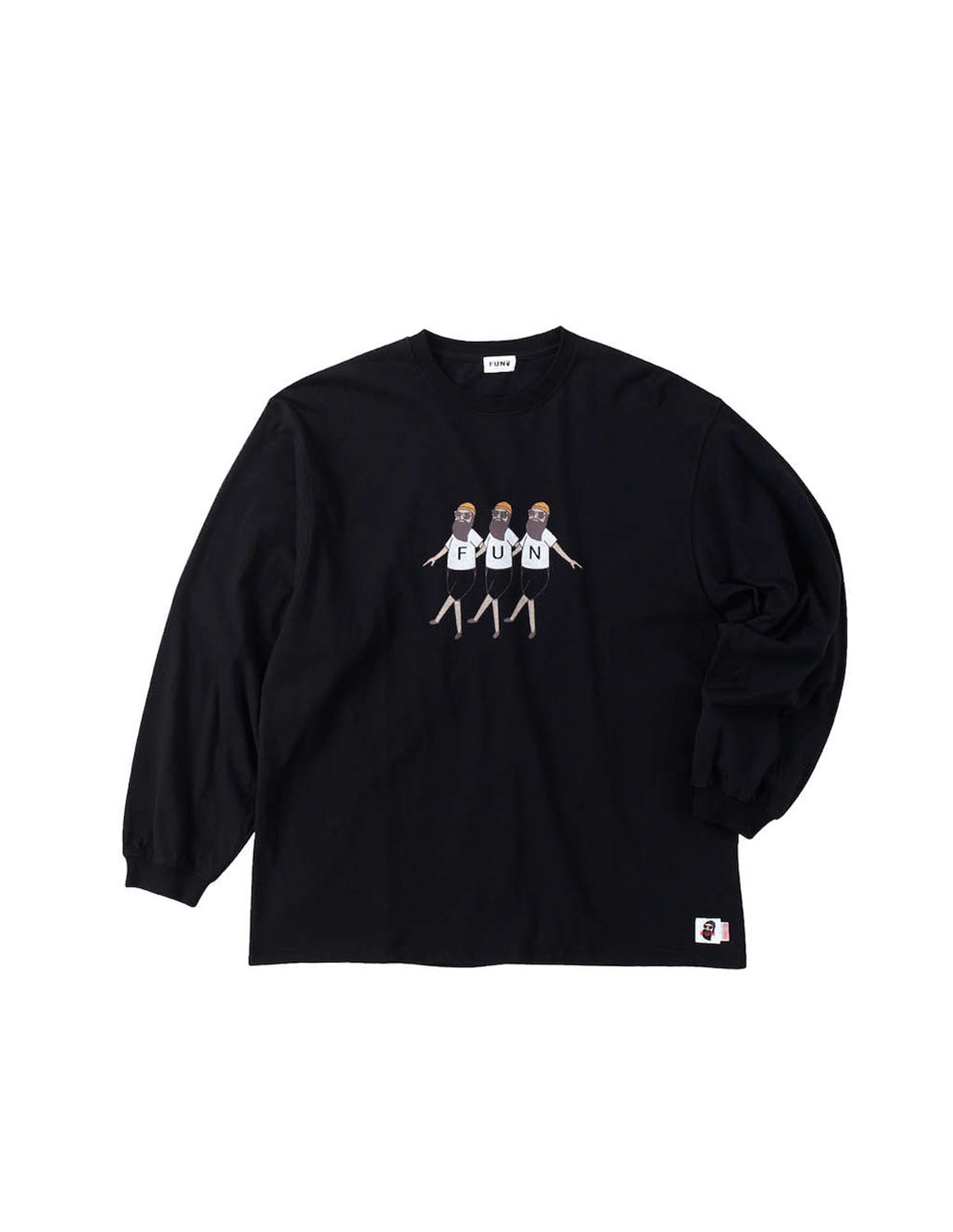 大きいサイズ 長袖 Tシャツ カットソー メンズ 3L 4L 5L 6L カジュアル 白 黒 春 秋 冬 FUN for modemdesign 袖口リブ 7oz buddy-buddy ojisan |  | 02