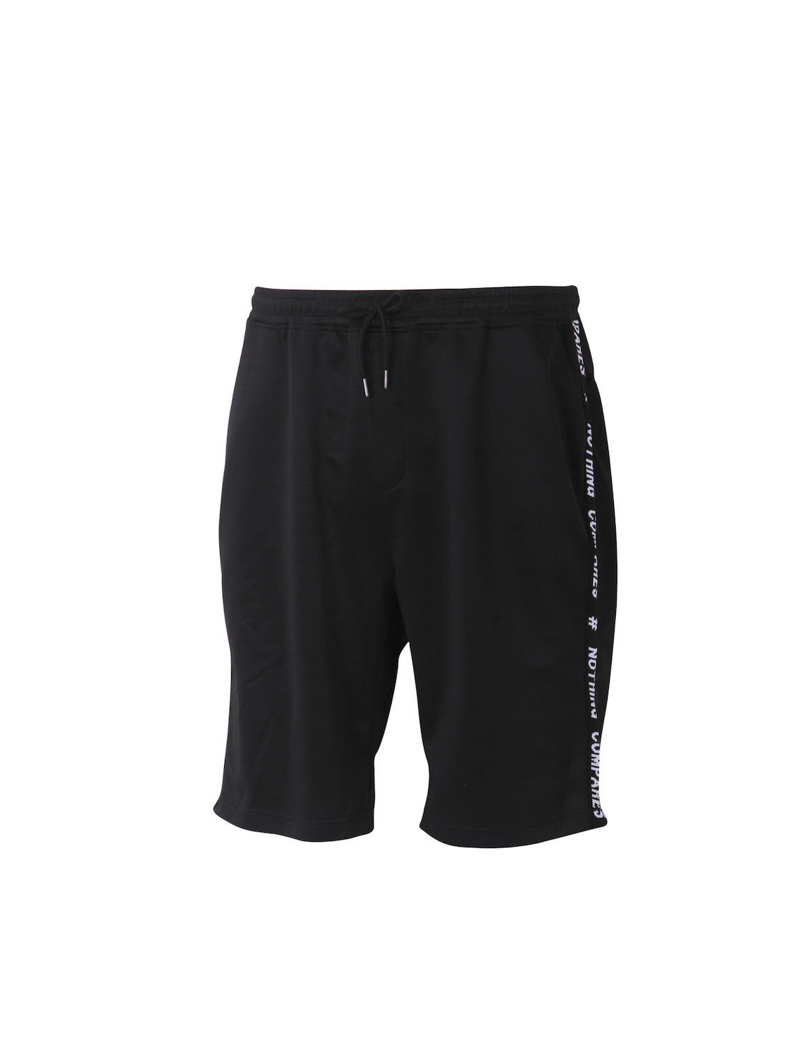 大きいサイズ ショート ハーフパンツ メンズ  in the attic(インジアティック) ポンチ ストレッチ ラインテープ プリント 3L 4L 5L 6L  カジュアル 黒 春 夏 秋 | in the attic | 01