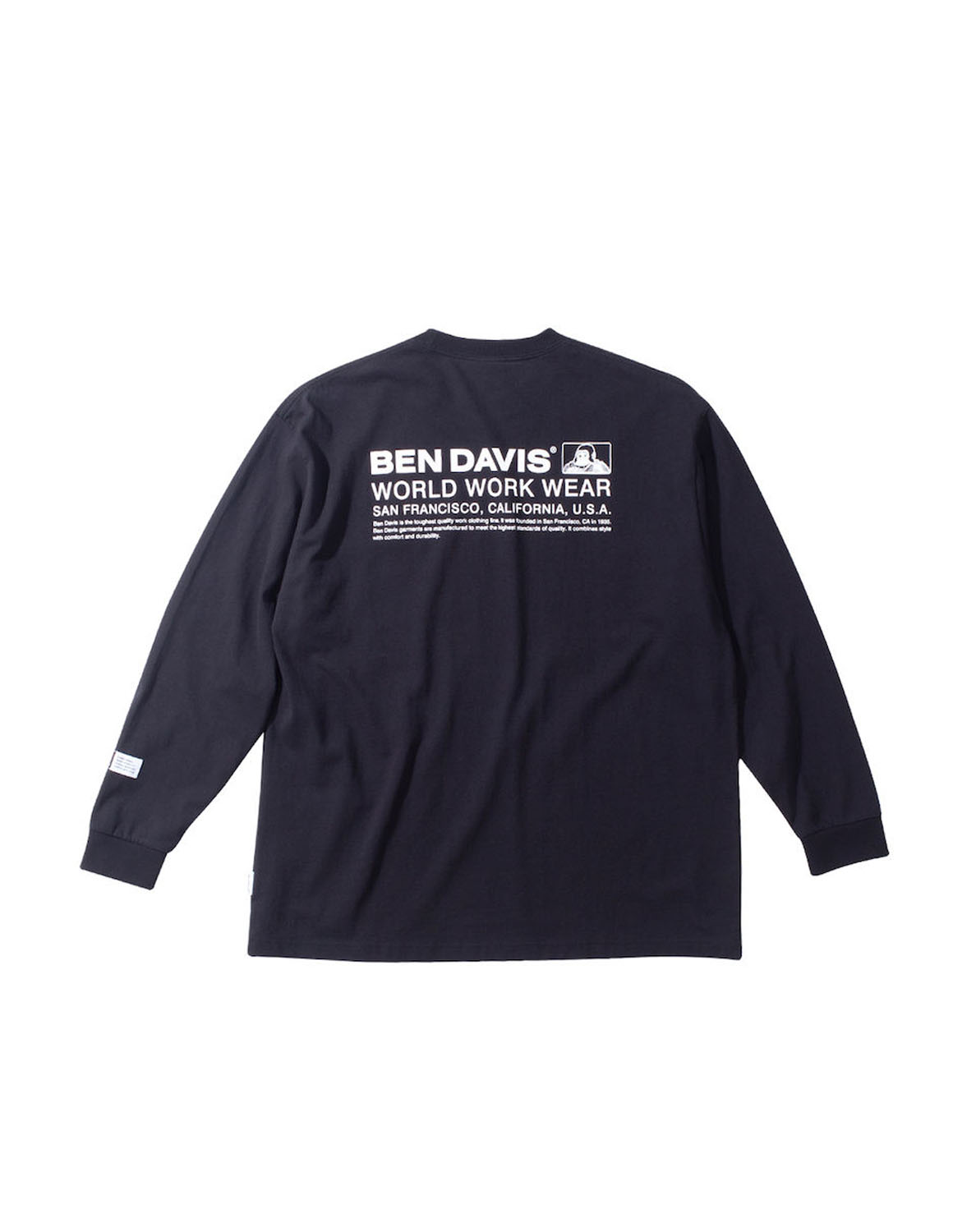 大きいサイズ 長袖Tシャツ カットソー メンズ  BEN DAVIS 3L 4L 5L 6L カジュアル 茶色 黒 春 秋 冬 バックプリント 袖ピスネーム ロゴ 袖口リブ | BEN DAVIS | 08
