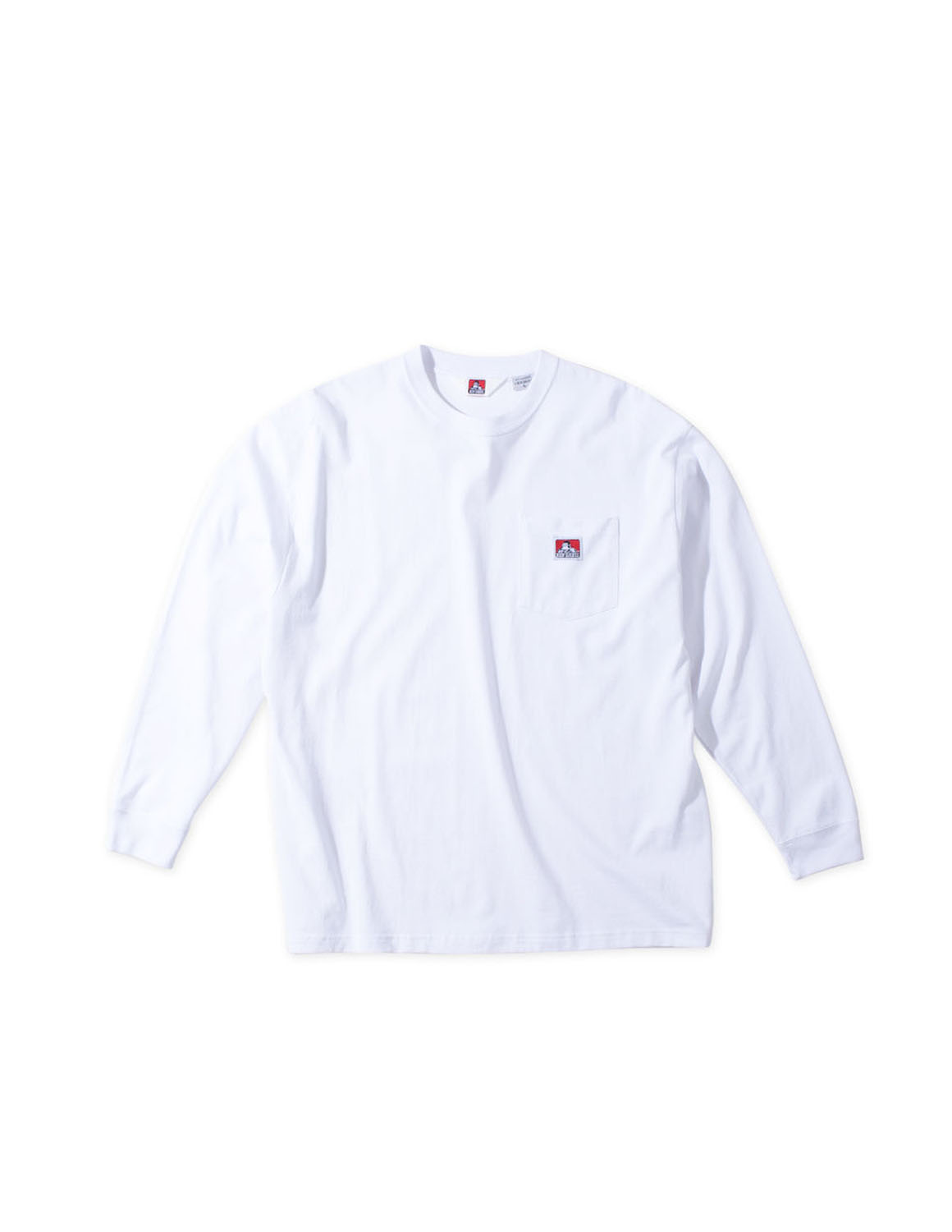 大きいサイズ 長袖Tシャツ カットソー メンズ BEN DAVIS カジュアル 3L 4L 5L 6L 白 緑 灰色 黒 春 秋 冬 春 秋服 胸ポケット ピスネーム ロゴ 袖口リブ | BEN DAVIS | 01