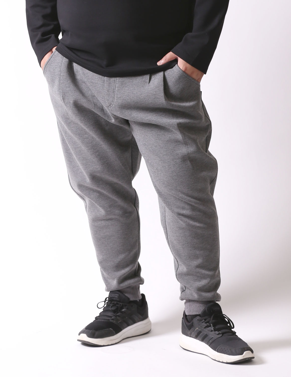 大きいサイズ メンズ ジョガーパンツ ズボン ストレッチ ゆったり 無地