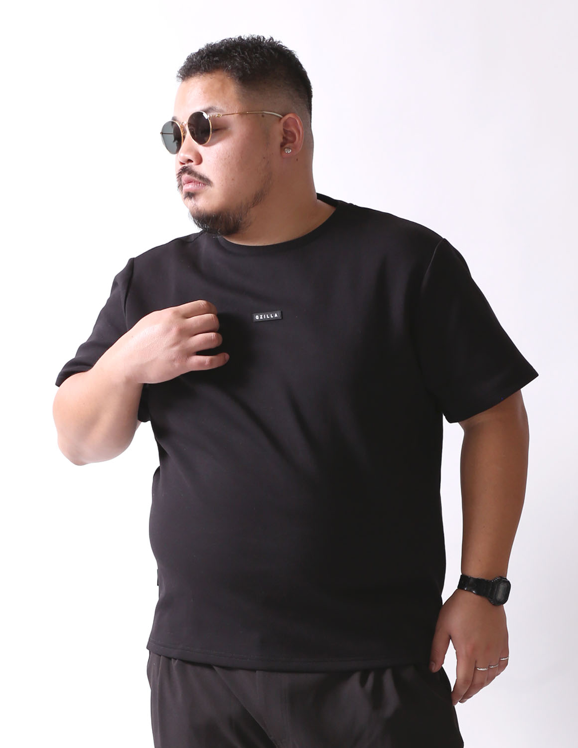 大きいサイズ 半袖Tシャツ メンズ QZILLA 感鯨Tシャツ2.0 Rubber