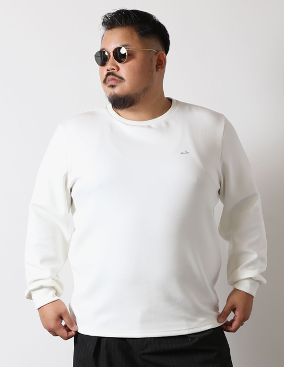 大きいサイズ 長袖Tシャツ カットソー メンズ QZILLA 感鯨ロンT3.0 qzilla ICON ワンポイントプリント 襟・袖口リブ 美シルエット 予約販売10月下旬発送予定 |  | 01