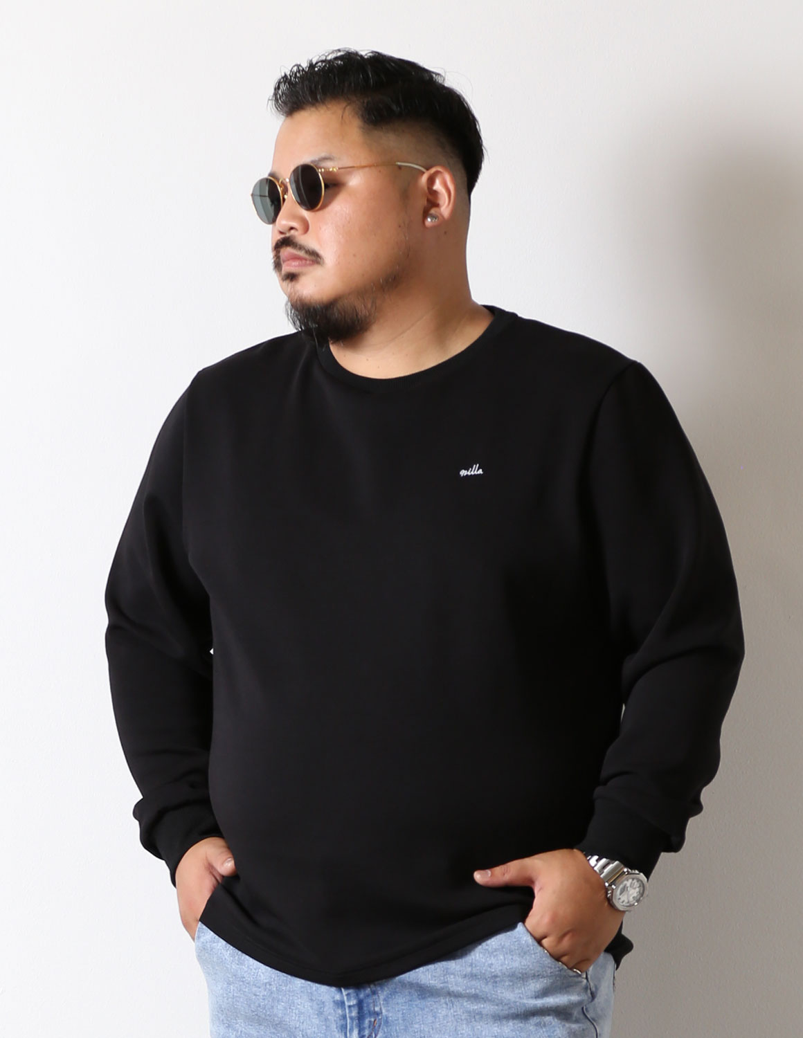 大きいサイズ 長袖Tシャツ カットソー メンズ QZILLA 感鯨ロンT3.0 qzilla ICON ワンポイントプリント 襟・袖口リブ 美シルエット 予約販売10月下旬発送予定 |  | 18