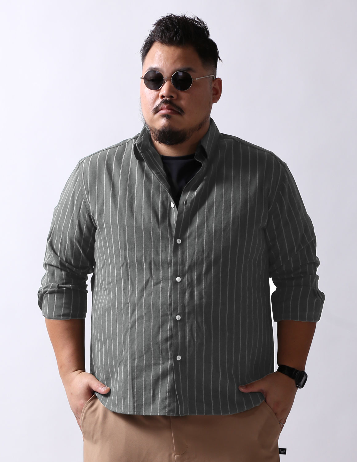 幻の未発売モデル サンプル 大きいサイズ 長袖シャツ カジュアルシャツ メンズ  白鯨 classic 日本人男性(平均171cm)のための 感激丈 カジュアル |  | 01