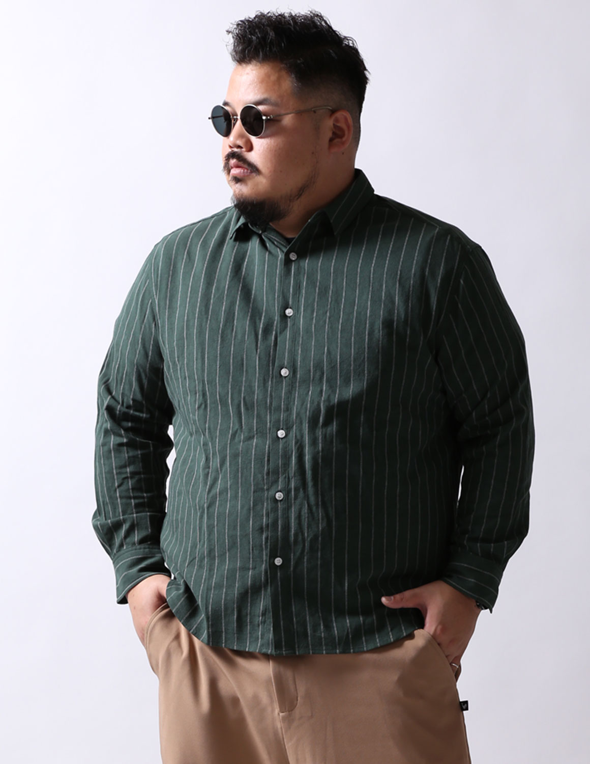 幻の未発売モデル サンプル 大きいサイズ 長袖シャツ カジュアルシャツ メンズ  白鯨 classic 日本人男性(平均171cm)のための 感激丈 カジュアル |  | 02