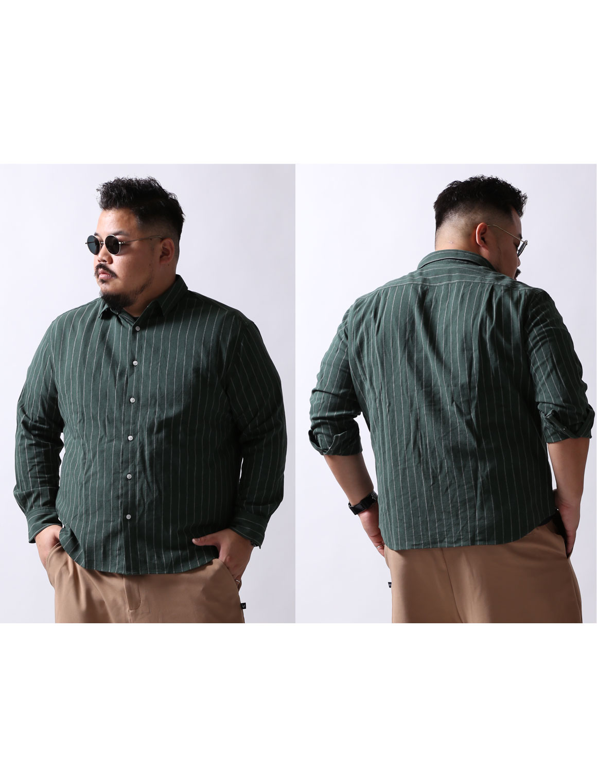 幻の未発売モデル サンプル 大きいサイズ 長袖シャツ カジュアルシャツ メンズ  白鯨 classic 日本人男性(平均171cm)のための 感激丈 カジュアル |  | 05