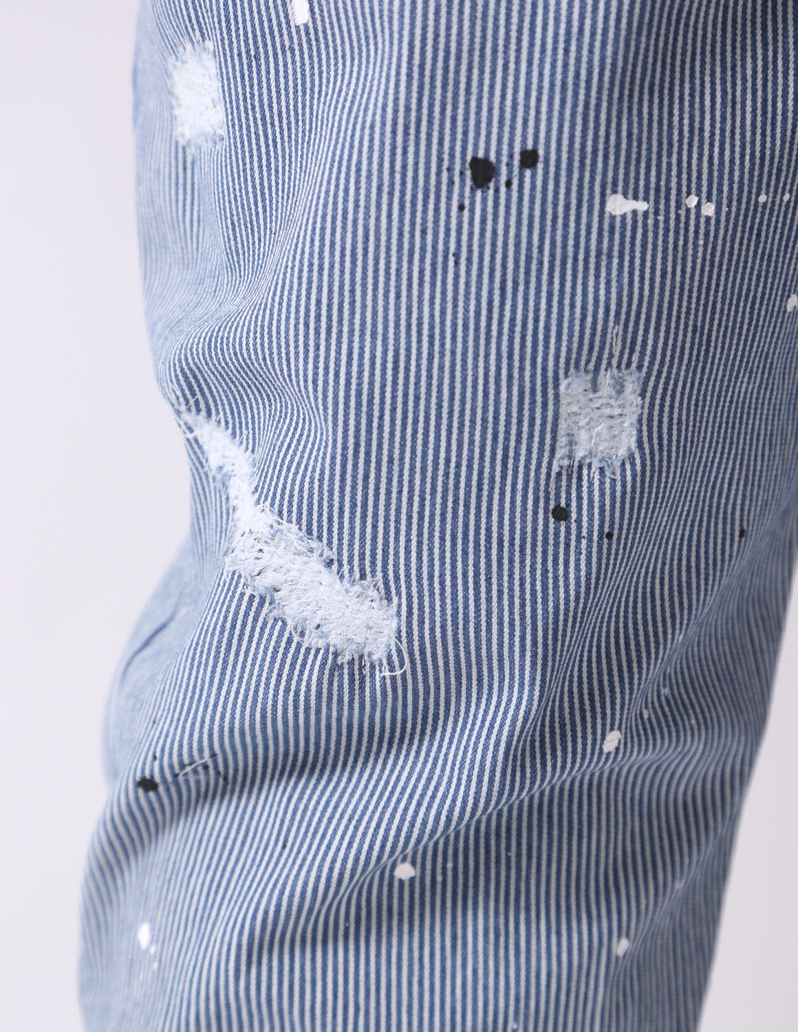 大きいサイズ ワイド テーパードパンツ メンズ QZILLA 感鯨 Hickory Splash! ダメージ ペンキ 加工 ストレッチ カジュアル 春 夏 秋 |  | 17