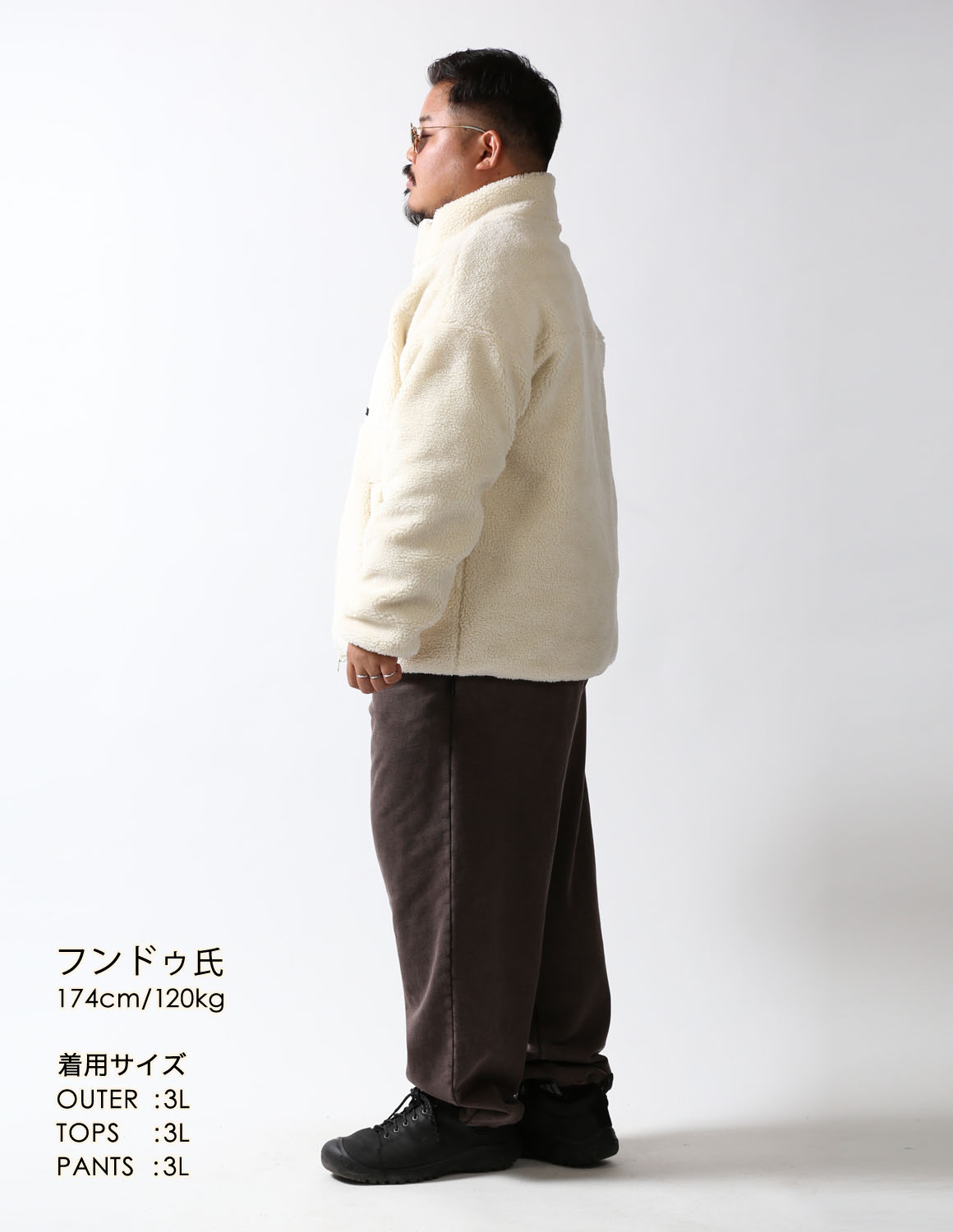 大きいサイズ OUTLET ソフトボア ジャケット アウター ハイネック メンズ カジュアル 2L 3L 4L 5L QZILLA |  | 06