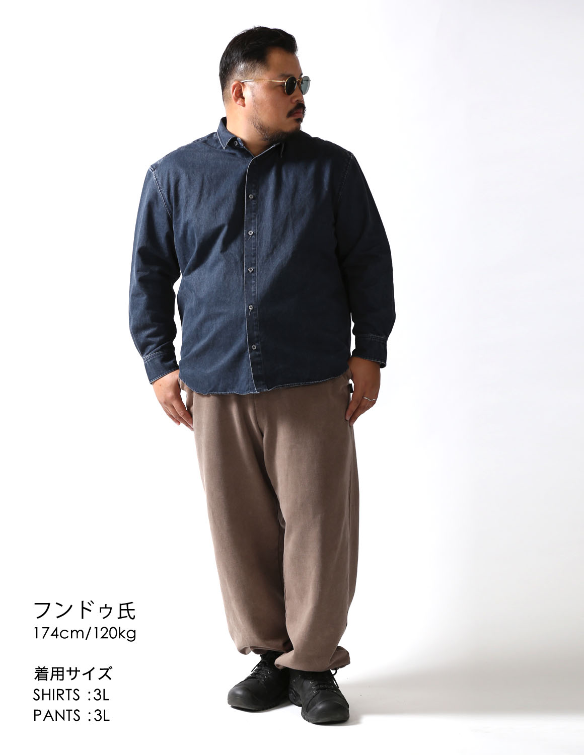 大きいサイズ 長袖シャツ カジュアルシャツ メンズ  QZILLA 白鯨 Mods ビンテージ風 2L 3L 4L 5L カジュアル 灰色 紺 春 秋 冬 2025AW |  | 07