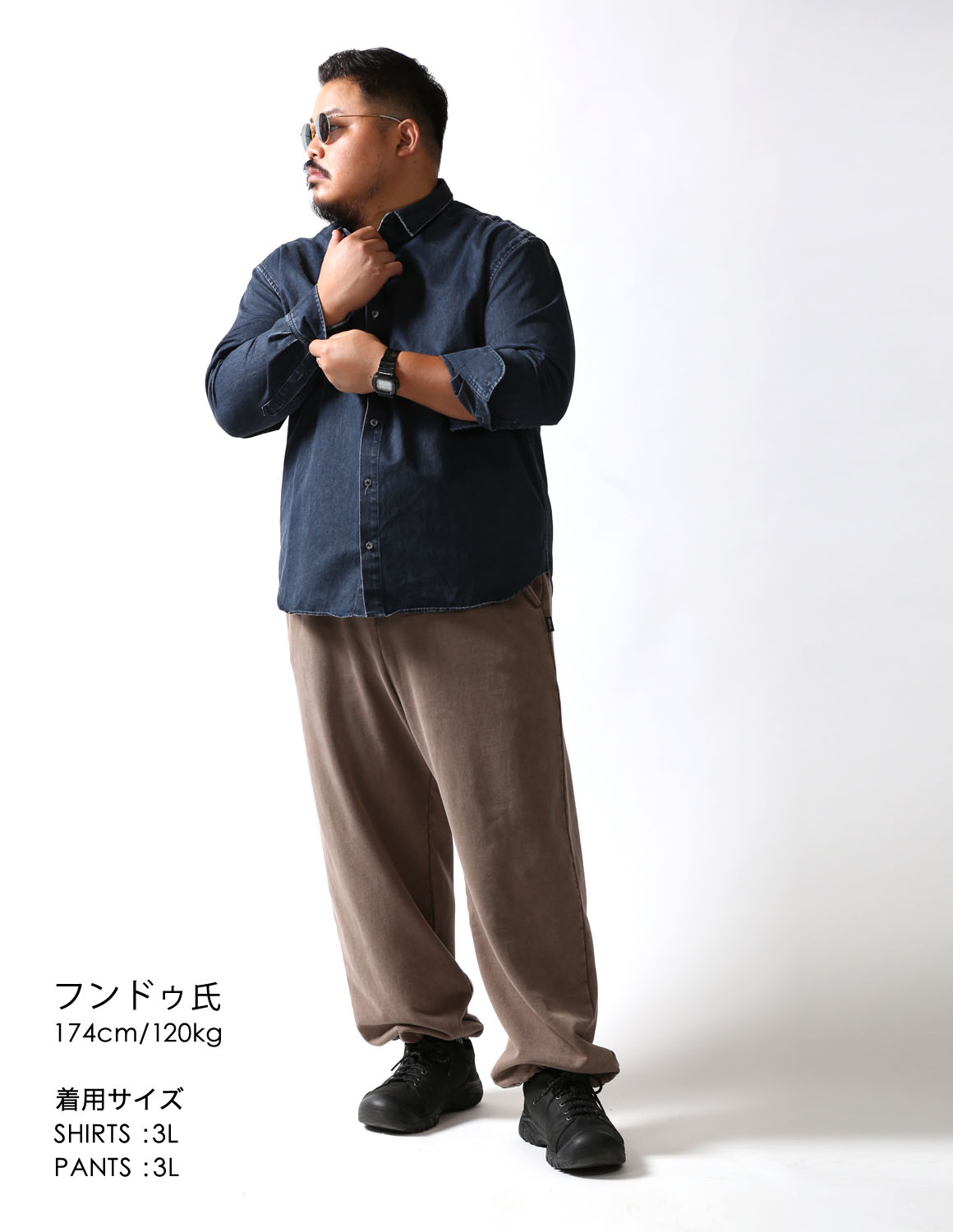 大きいサイズ 長袖シャツ カジュアルシャツ メンズ  QZILLA 白鯨 Mods ビンテージ風 2L 3L 4L 5L カジュアル 灰色 紺 春 秋 冬 2025AW |  | 08