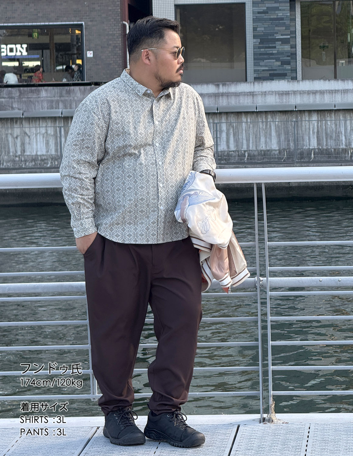 大きいサイズ OUTLET 大きいサイズ 白鯨 Retrogram シャツ メンズ 幾何学模様 カジュアル 2L 3L 4L 5L QZILLA |  | 05