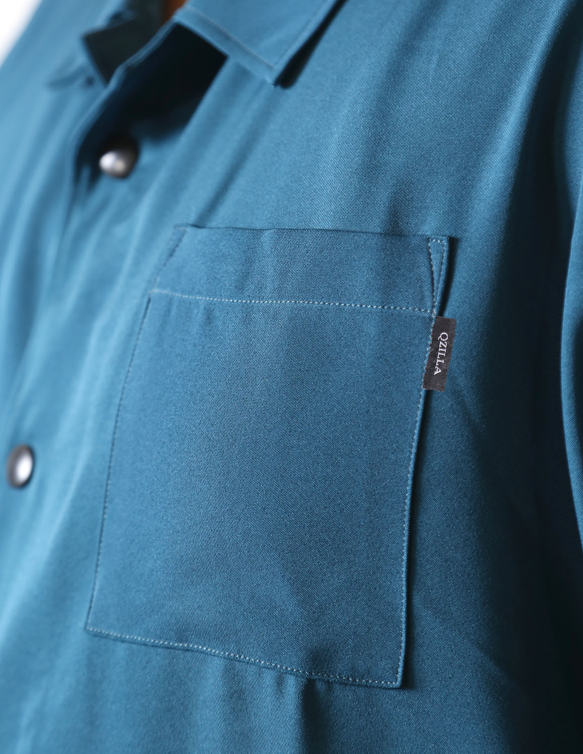 大きいサイズ 半袖シャツ カジュアルシャツ メンズ QZILLA ワイドシャツ Wing オープンカラー ストレッチ 2L 3L 4L 5L 緑 黒 春 夏 秋 予約販売4月中旬発送予定 |  | 19