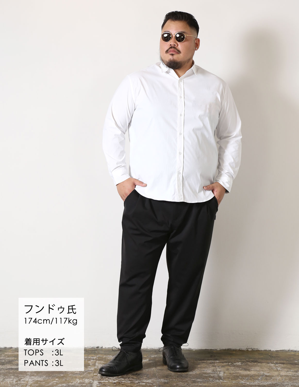 大きいサイズ Mo,de in Japan×QZILLA 白鯨 NOTO SNOW 長袖シャツ 撥水 防汚 ストレッチ 日本人男性(平均171cm)のための感激丈 予約販売10月中旬発送予定 |  | 02
