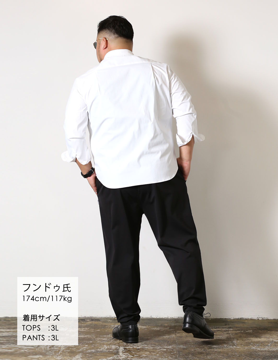 大きいサイズ Mo,de in Japan×QZILLA 白鯨 NOTO SNOW 長袖シャツ 撥水 防汚 ストレッチ 日本人男性(平均171cm)のための感激丈 予約販売10月中旬発送予定 |  | 04