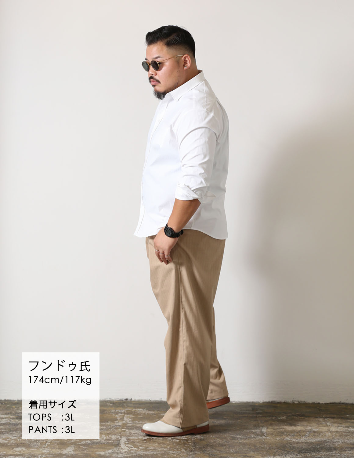 大きいサイズ Mo,de in Japan×QZILLA 白鯨 NOTO SNOW 長袖シャツ 撥水 防汚 ストレッチ 日本人男性(平均171cm)のための感激丈 予約販売10月中旬発送予定 |  | 07