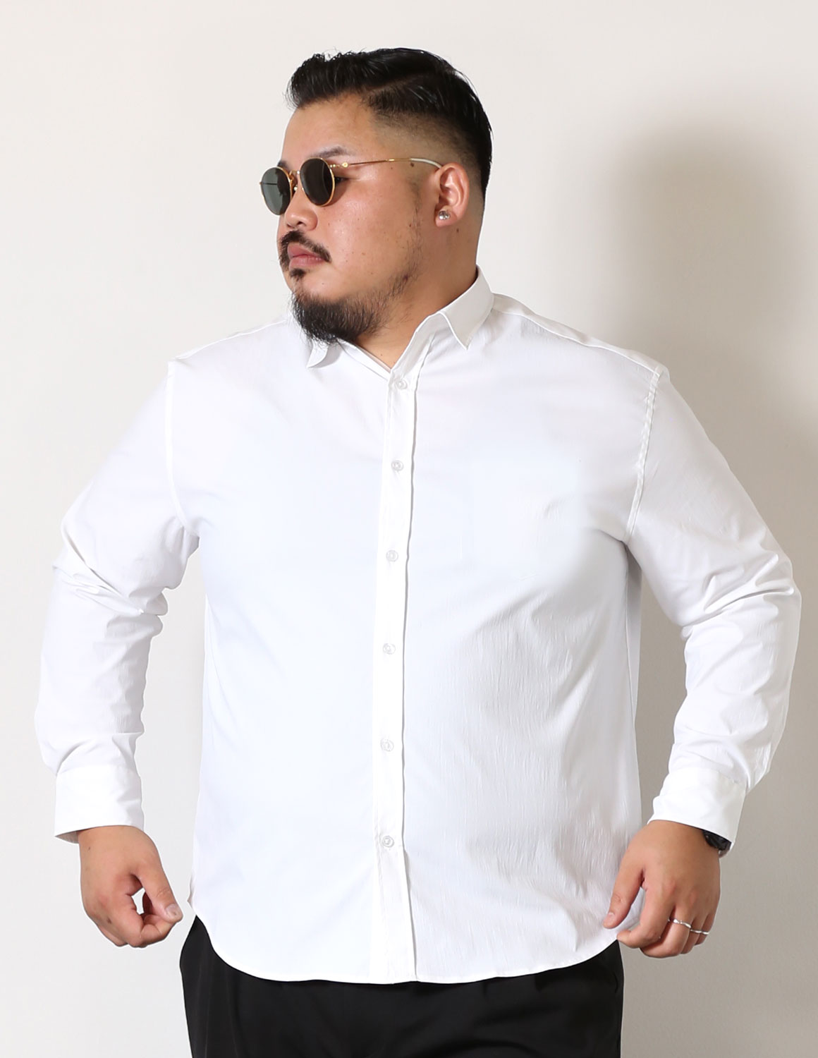 大きいサイズ Mo,de in Japan×QZILLA 白鯨 NOTO SNOW 長袖シャツ 撥水 防汚 ストレッチ 日本人男性(平均171cm)のための感激丈 予約販売10月中旬発送予定 |  | 17