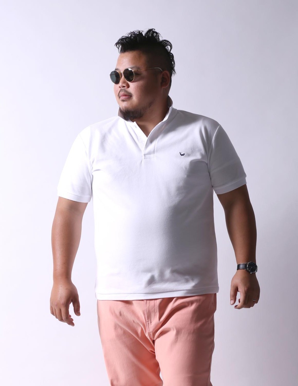 大きいサイズ ポロシャツ メンズ 鹿の子 クジラ刺繍 2l Ll 3l 4l 5l 白 黒 紺 春 秋 Qim051 大きいサイズ専門店 Qzilla 通販 Yahoo ショッピング