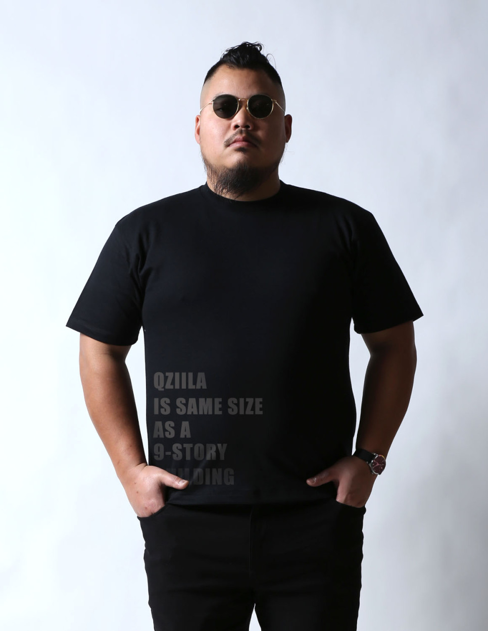 大きいサイズ 半袖tシャツ カットソー メンズ ｕネック Qt キューティ 9 Story Building 2l 3l 4l 5l 6l 7l 8l カジュアル 黒 春 夏 Qim064 大きいサイズ専門店 Qzilla 通販 Yahoo ショッピング