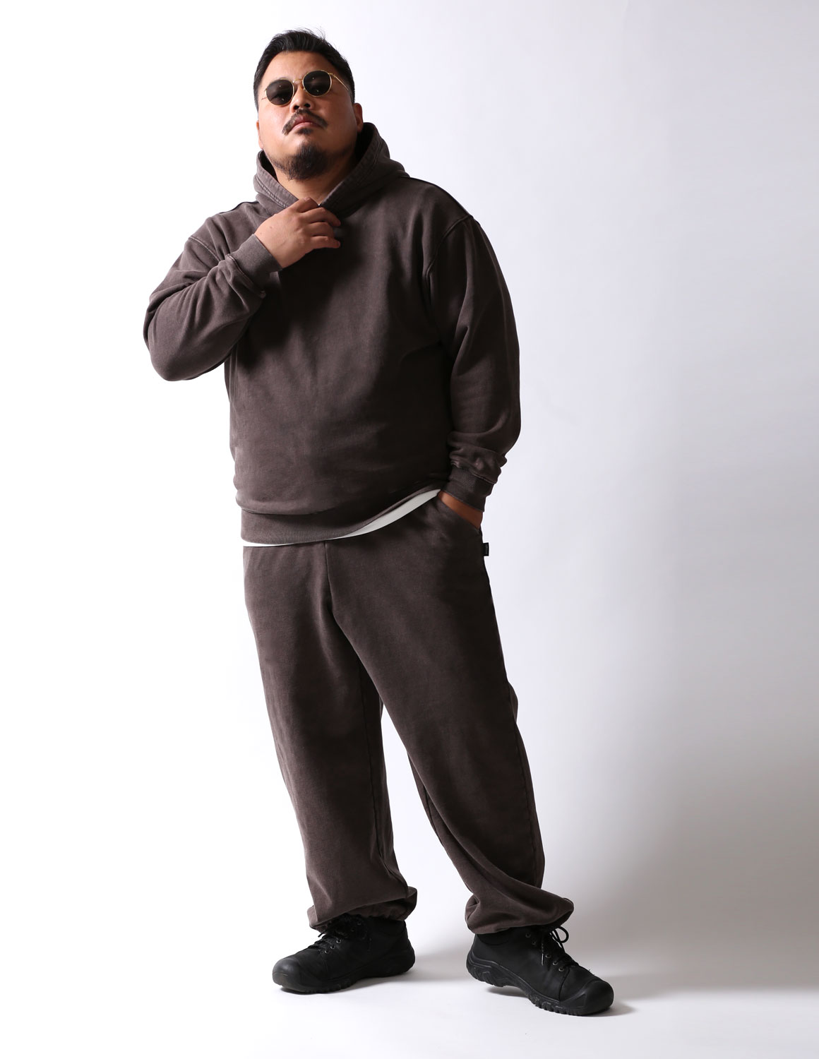 大きいサイズ メンズ フェード パーカー ワイドパンツ セットアップ ビンテージ風 刺繍 ピスネーム 2L 3L 4L 5L カジュアル 春 秋 冬 2025AW |  | 02