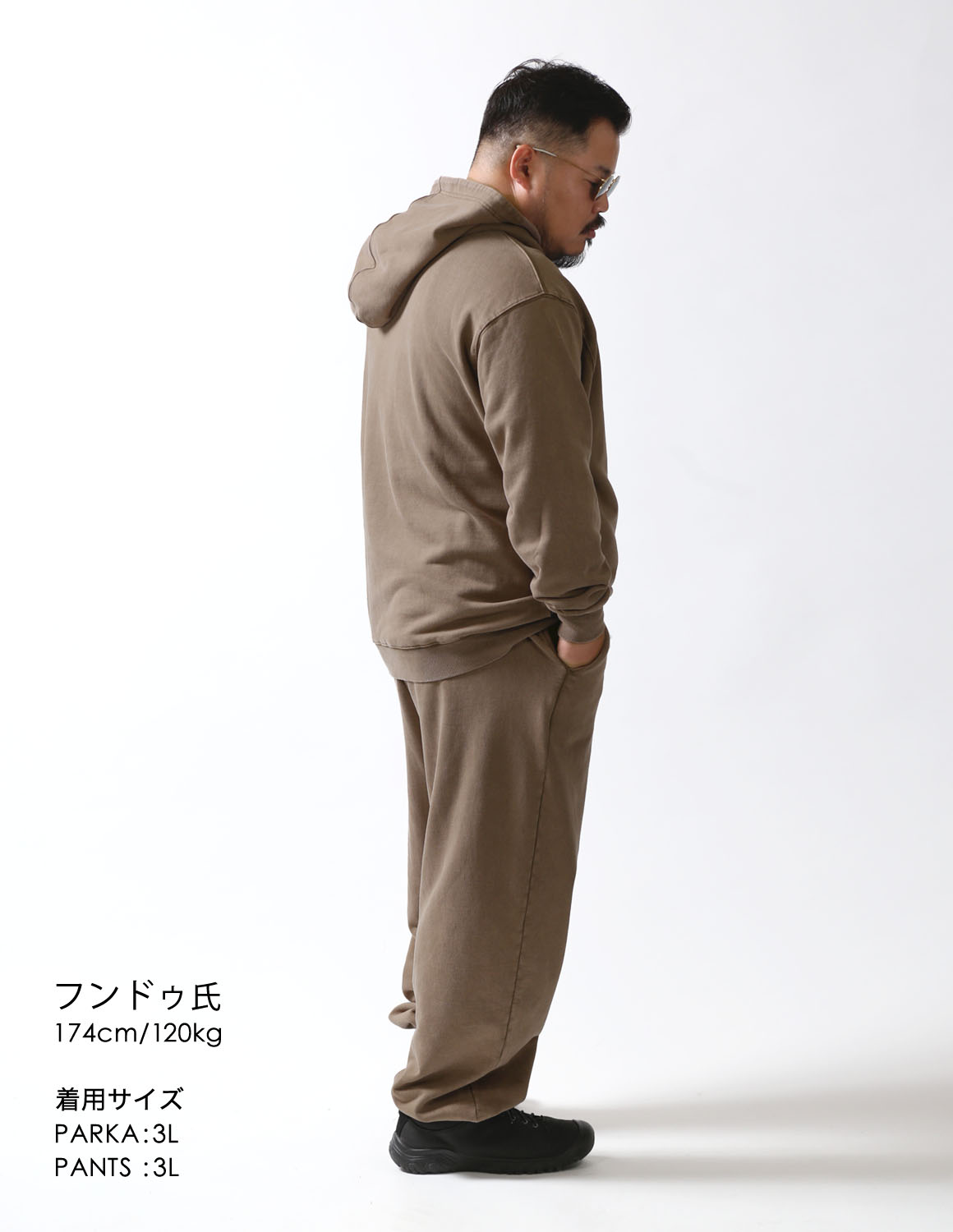 大きいサイズ メンズ フェード パーカー ワイドパンツ セットアップ ビンテージ風 刺繍 ピスネーム 2L 3L 4L 5L カジュアル 春 秋 冬 2025AW |  | 05