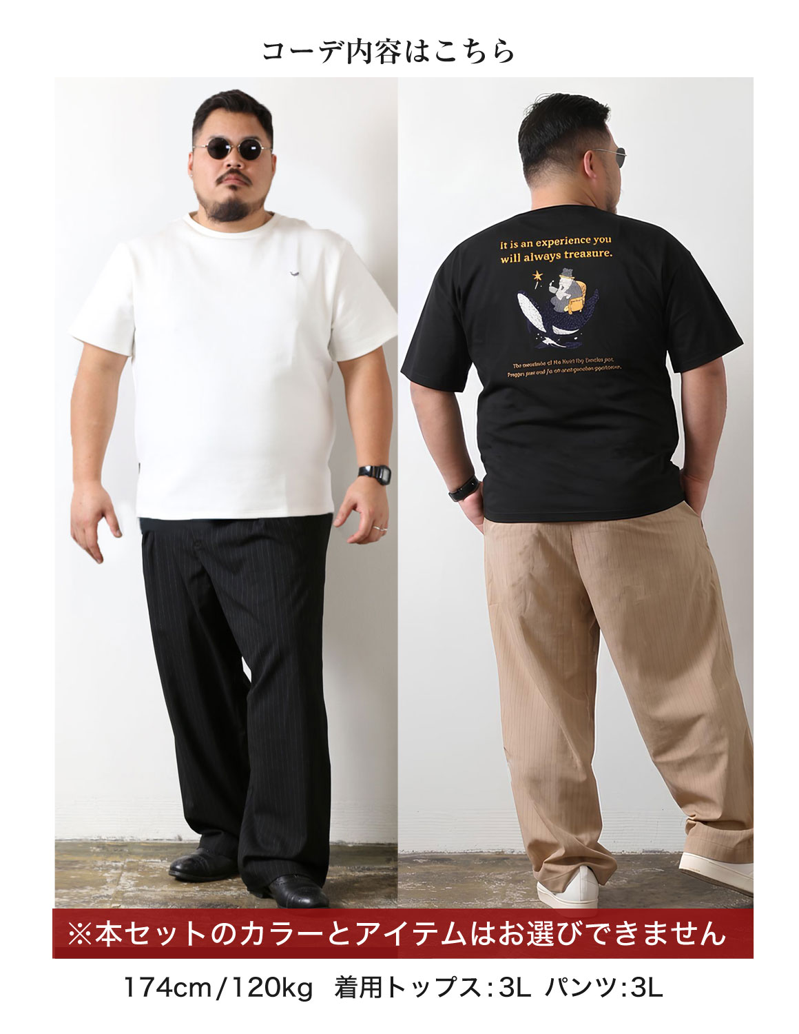 大きいサイズ メンズ 感鯨TシャツシリーズとRORQUALパンツが必ず入る コーディネート ハッピーセット割 2点入り |  | 02