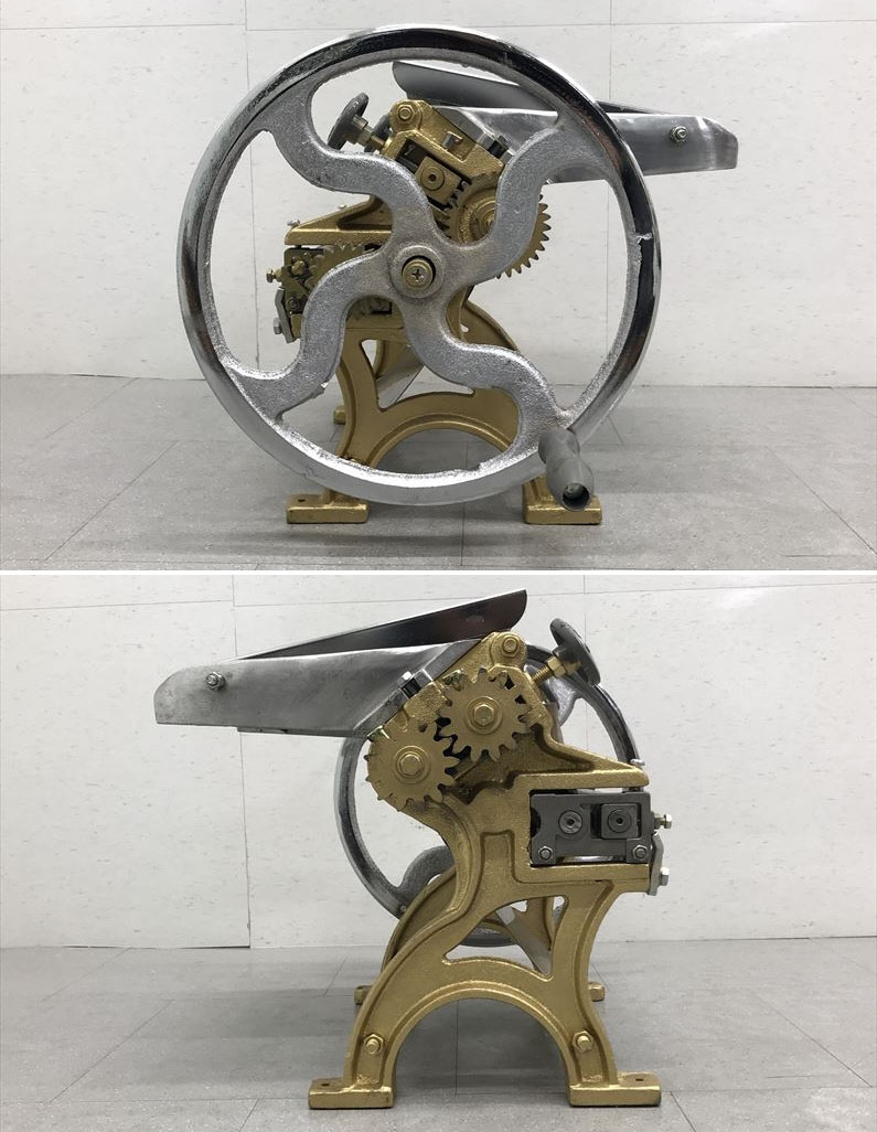 C4024YO 【未使用品】手廻し用製麺機 鈴木信也機械 手動 製麺機 1.5mm刃 のし機 店舗・業務用