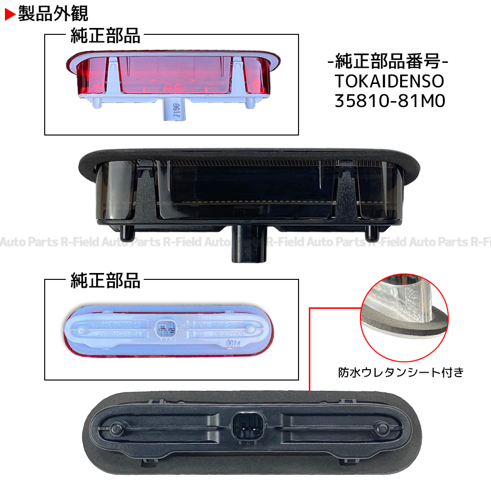 ジムニー　シエラ用　スモークウインカー　LEDハイマウントストップ スモーク)8連LEDハイマウントストップランプ ジムニー JB64W
