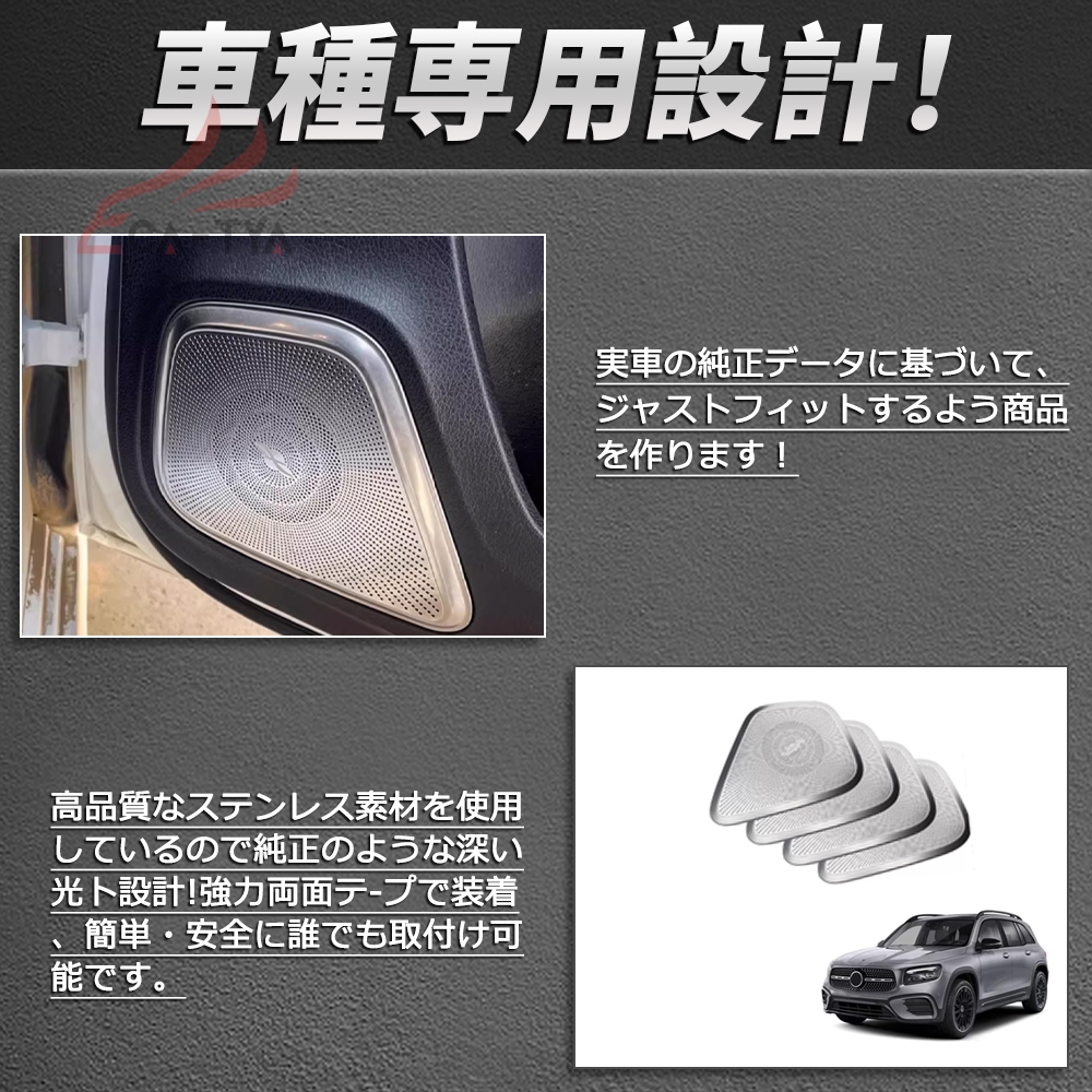 BC110 GLB（メルセデス・ベンツ）X247 専用 ドア スピーカー カバー