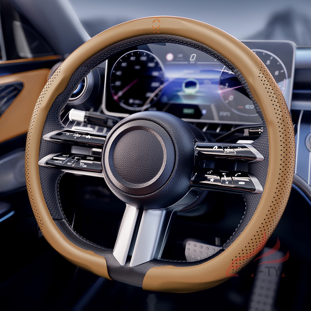 日産 エクストレイル X-TRAIL T33 ハンドルカバー レザー製 D型 軽