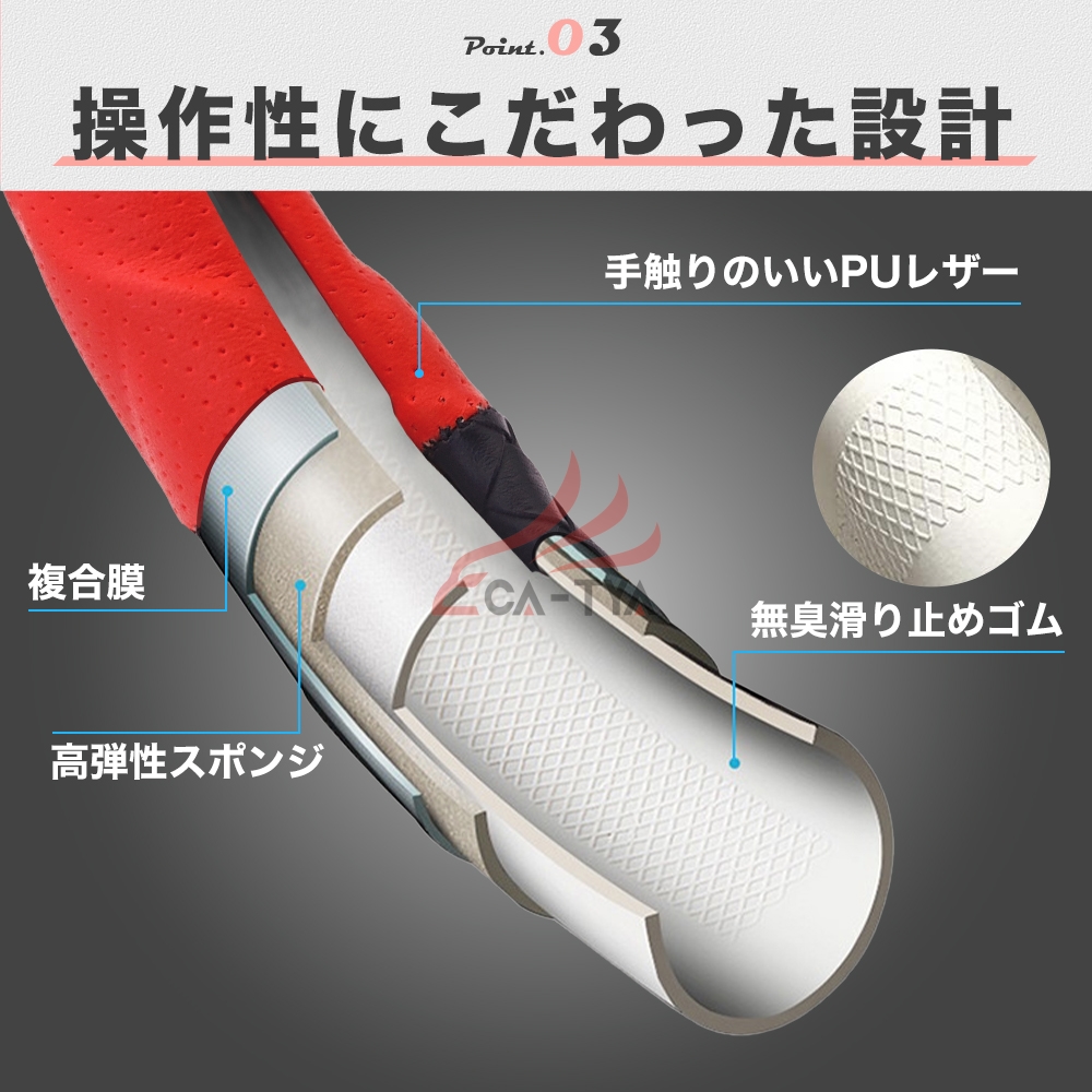 ZR-V ZR-Ve:HEV rz3 rz4 rz5 rz6 ハンドルカバー ステアリングカバー O型 握りやすい 薄いタイプ 潤い手触り 滑り止め 耐熱 合成革 カーアクセサリー 1P PZ | ブランド登録なし | 06