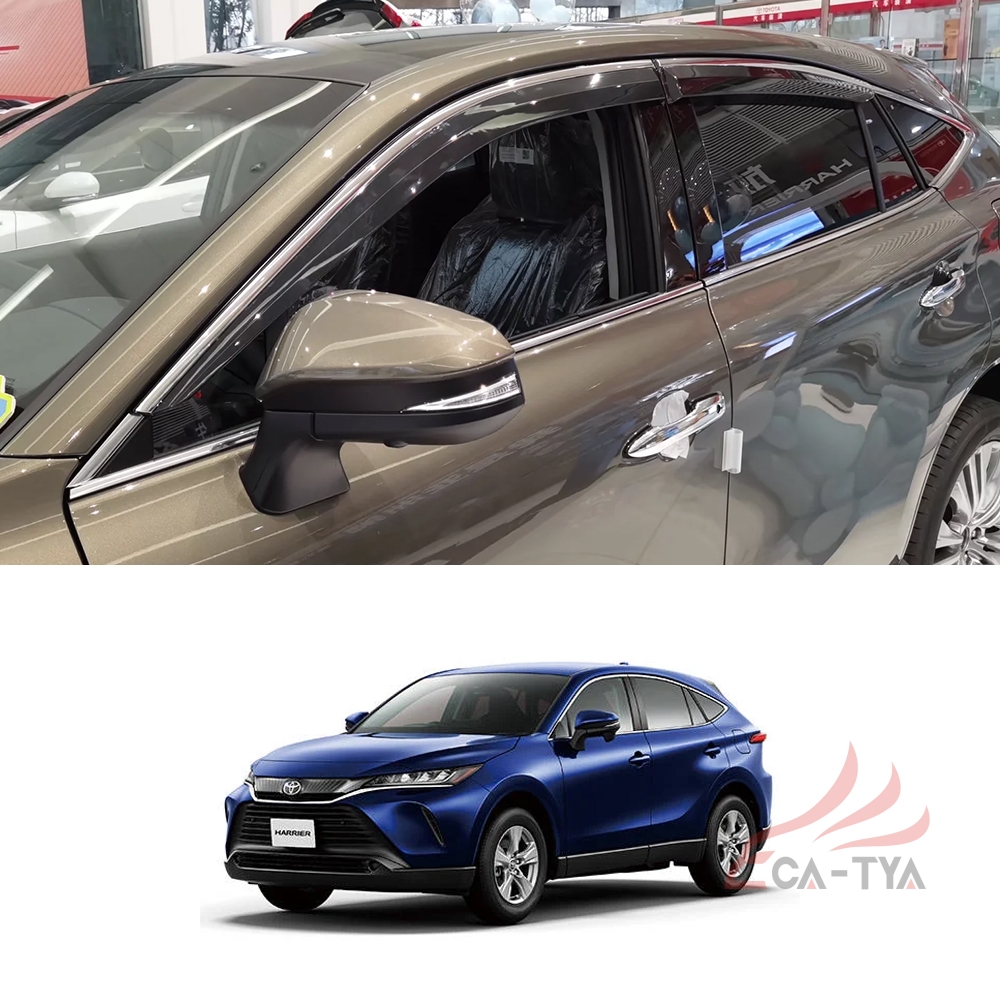 新型 ハリアー 80系 ドアバイザー ワイドバイザー メッキライン
