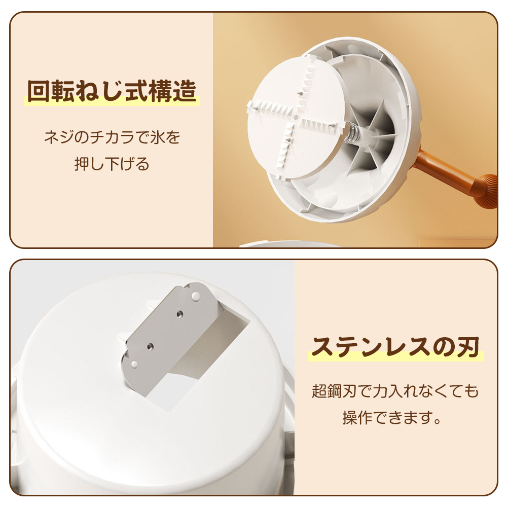 SM002 手動ふわ雪かき氷器 製氷カップ付き...の詳細画像3