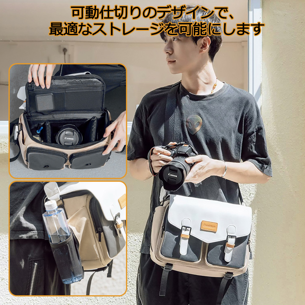 XJ020 カメラバッグ ショルダーバッグ 一眼レフカメラバッグ カメラ
