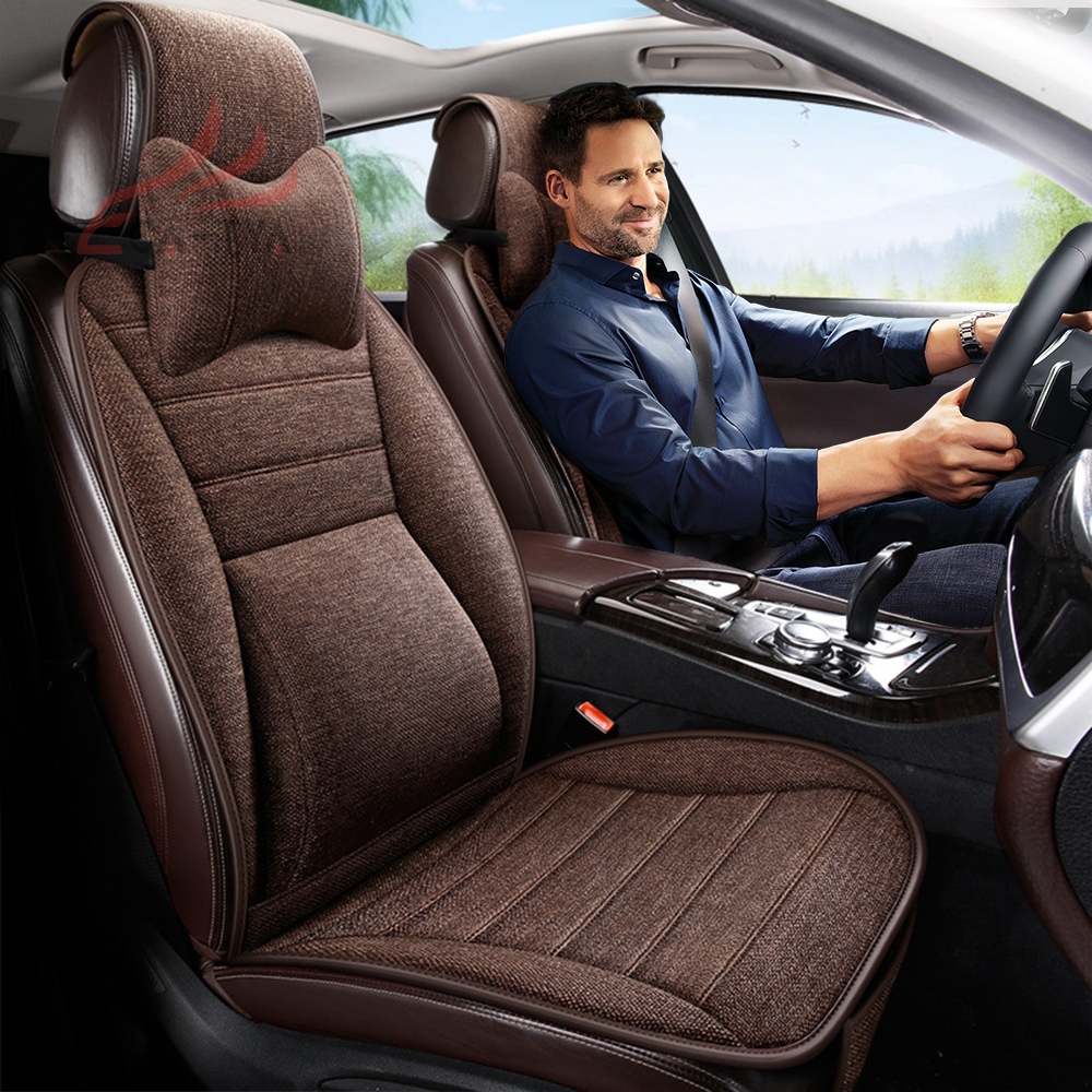 ホンダ N-BOX NBOX シートカバー 軽自動車 普通車 麻製 シート保護 3D立体 耐摩耗性 滑り止め 通気 圧迫感軽減 オールシーズン  フリーサイズ | ブランド登録なし | 11