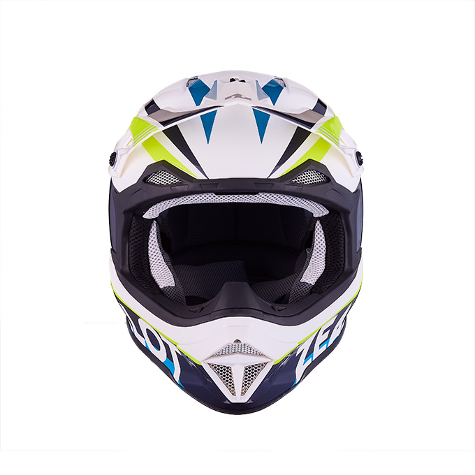 ZEALOT MadJumper2 マッドジャンパー2 GRAPHIC BLUE/YELLOW オフロードヘルメット 軽量　NEWCOLOR  MJ0019