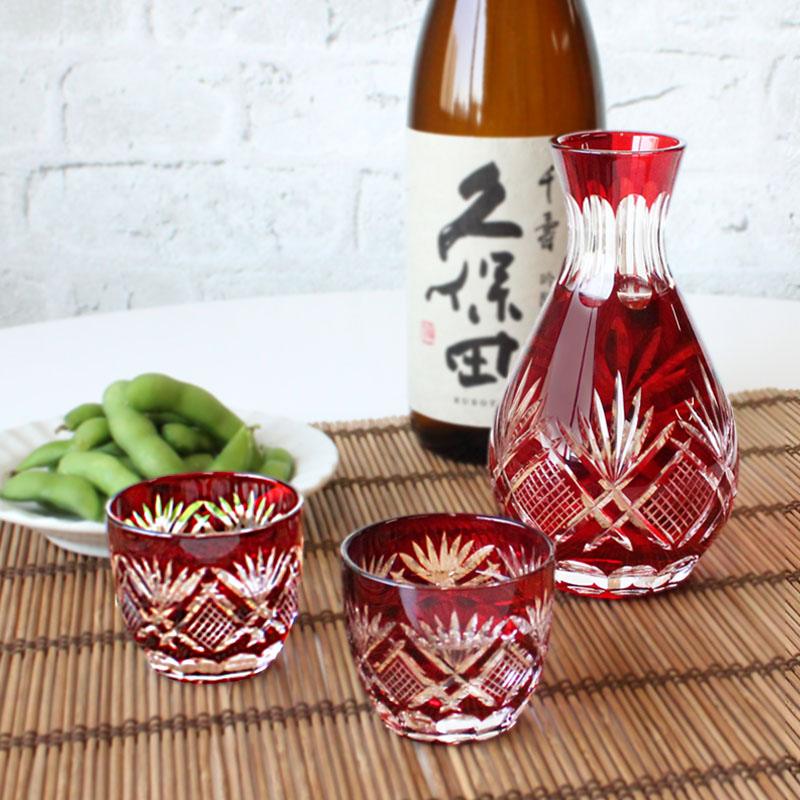 切子 キリコ 徳利 お猪口 ガラス 切り子 とっくり おちょこ グラス